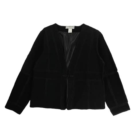 【OTSU】short length no collar design suede leather jacket -9878- | cv