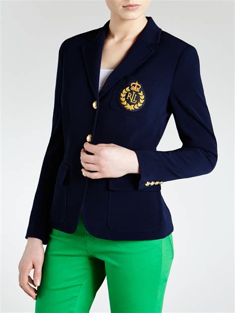Lauren by Ralph Lauren Lauren By Ralph Lauren Cotton Crest Blazer in ...