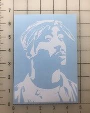 Buy Tupac Shakur 2Pac 6 Tall White Vinyl Decal Sticker - Online at ...