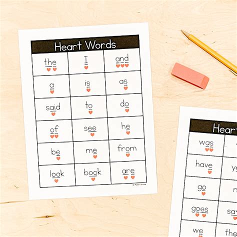 Heart Words: What They Are + Resources to Practice Them