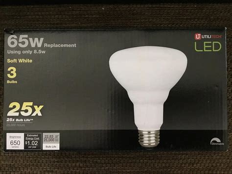 Buy Utilitech 3-Pack 65 W BR30 Equivalent 8.5W Dimmable Soft Online at ...