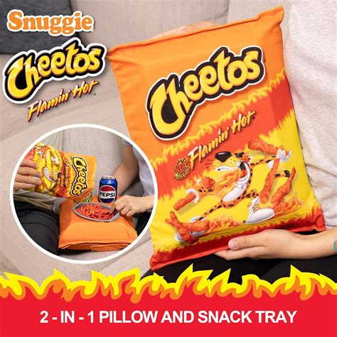 Snuggie 2-in-1 Pillow and Snack Tray- Flamin' Hot India | Ubuy