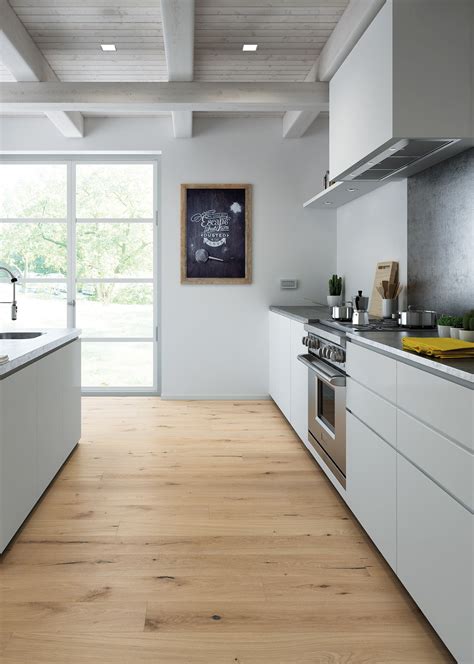 Sleek and Stylish Oak Wood Flooring for Your Kitchen