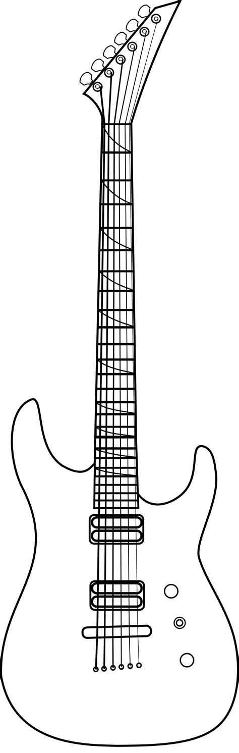 Electric Guitar Outline Drawing at PaintingValley.com | Explore ...