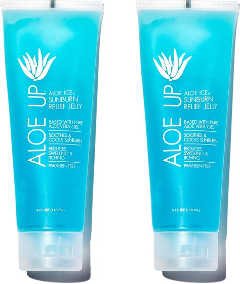Amazon.com : ALOE UP Ice Sunburn Relief Jelly - Pure Aloe Vera Gel ...
