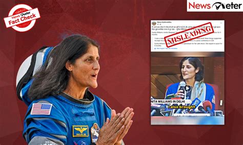 Fact Check: Sunita Williams credits Bhagavad Gita, Upanishads for her ...