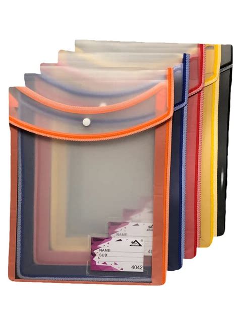 AMINIT Plastic File Folder Poly Envelope Expanding File Wallet Document ...