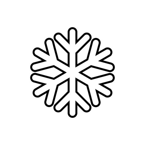 snowflake icon outline style design vector 13648484 Vector Art at Vecteezy