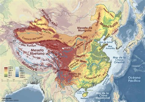 Manchurian Plains Physical Map