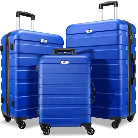 3 Piece Luggage Sets Hard Shell Suitcase Set with Spinner Wheels for ...