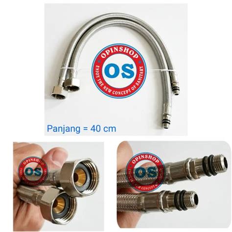 Jual SELANG ANYAMAN BUAT KRAN WASTAFEL PANAS DINGIN STENLIS PANJANG 40 ...