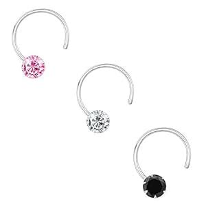 Buy PeenZone 92.5-925 Sterling Silver Cubic Zirconia AD Multi Color ...