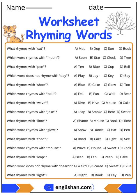 Examples Of End Rhyme