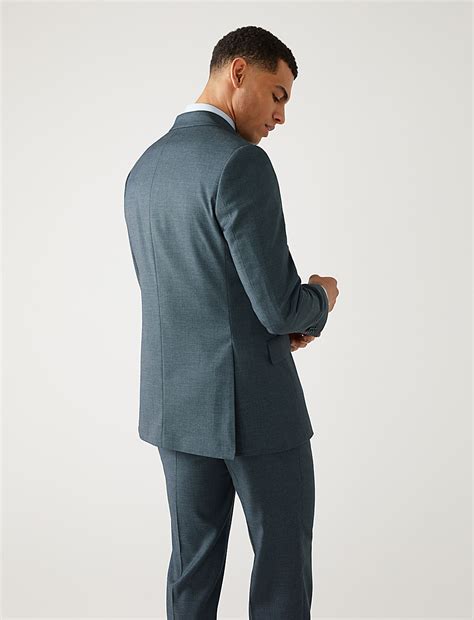 Buy Regular Fit Textured Stretch Suit Jacket at Marks & Spencer