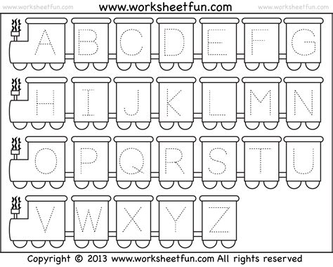 Letter Tracing Worksheet – Train Theme / FREE Printable Worksheets ...