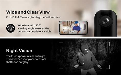 wipro Smart Wi-Fi Video Doorbell | 2 MP 1080p Full HD Camera with Night ...