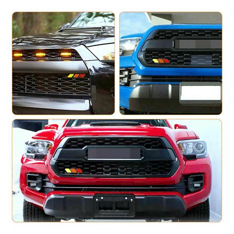 Buy Tri-color 3 Grille Badge Emblem for Toyota TRD Tacoma 4Runner ...
