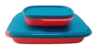 Buy Tupperware Tupin Plastic Lunch Box, 500 ml (10-inch/Medium, Pink ...