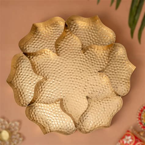 Decorative Lotus Urli Platter - Diwali Celebrations Decor | The Zappy Box