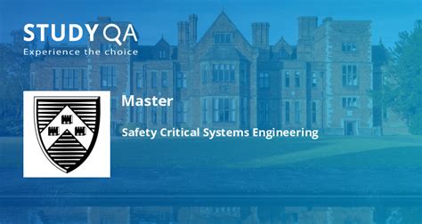StudyQA — Master: Safety Critical Systems Engineering — University of York