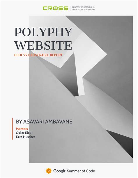 GSOC’22 Deliverable Report - Asavari Ambavane - POLYPHY WEBSITE GSOC’22 ...