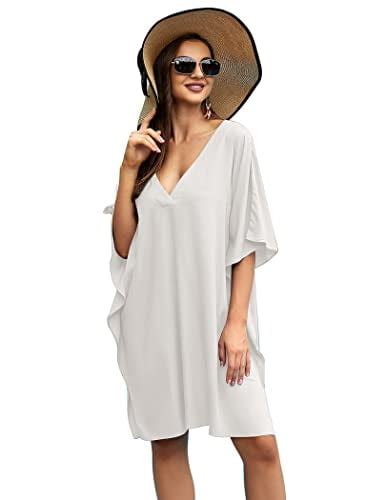 Buy Ekouaer Swimsuit Beach Cover Ups Bikini Beachwear T-Shirt Bikini ...