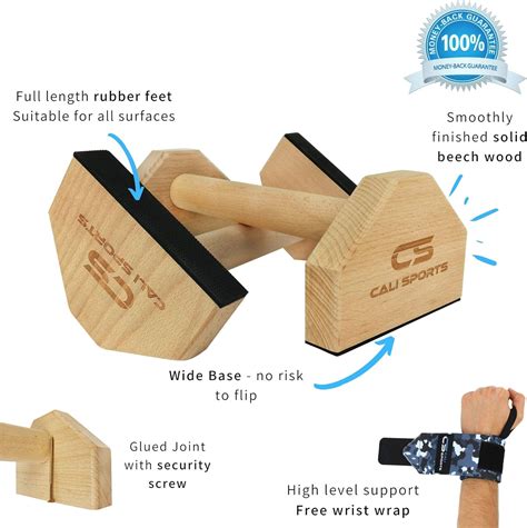 CALISPORTS CALI SPORTS Calisthenics Wood Parallettes Bars | India | Ubuy