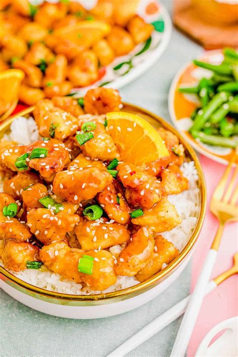 Chinese Food Orange Chicken And Rice