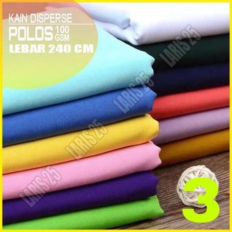 Jual BAHAN KAIN WARNA POLOS DISPERSE KATUN MIKROTEX 95-100 GSM METERAN ...