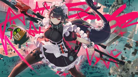 Download wallpaper girl, weapons, fish tail, zenless zone zero, bangboo ...