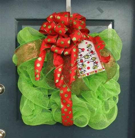 Square Deco Mesh Wreath 的图像结果