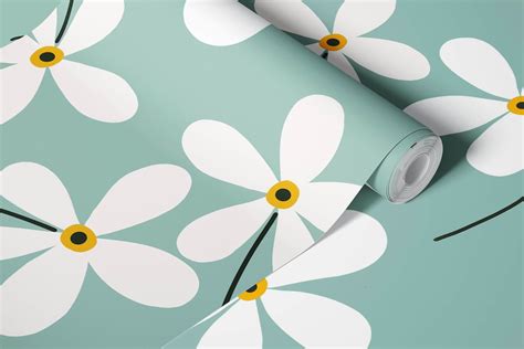 Spring Daisy Flower Pattern 的图像结果