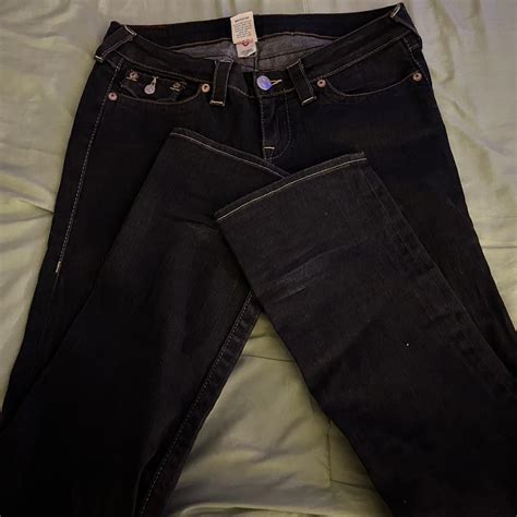 true Religion black jeans bootcut #y2k size 29 - Depop