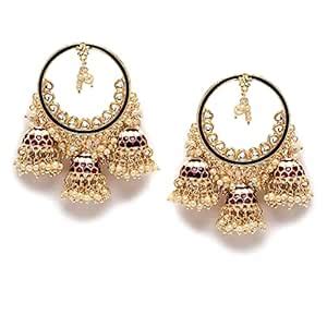 Shining Diva Fashion Latest Stylish Traditional Kundan Jhumka/Jhumki ...