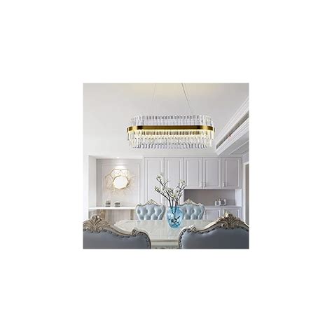 Buy WABON Modern Crystal Chandelier, 2-Tier Crystal Pendant Lighting ...