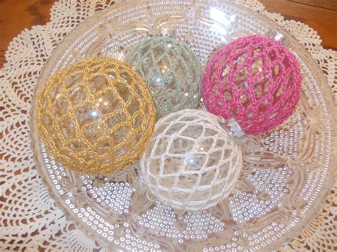 crochet christmas ornament covers free pattern