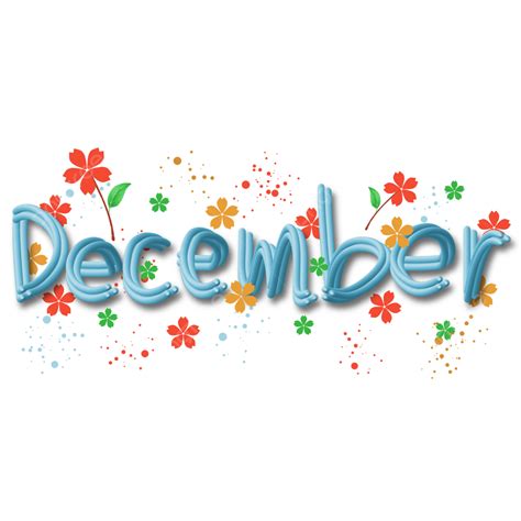December Woord Clipart