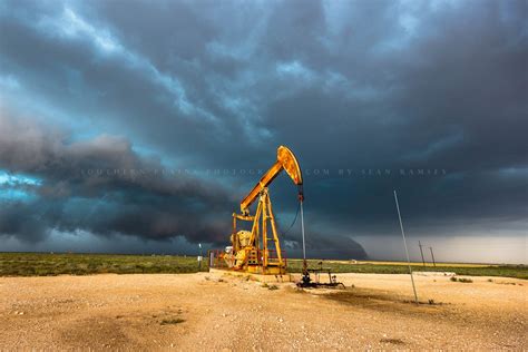Oilfield Pump Jack Photography Print | Storm Picture | Permian Basin W ...