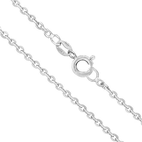 Sterling Silver Chain Necklace For Women Cable 2mm Tarnish Resistant ...