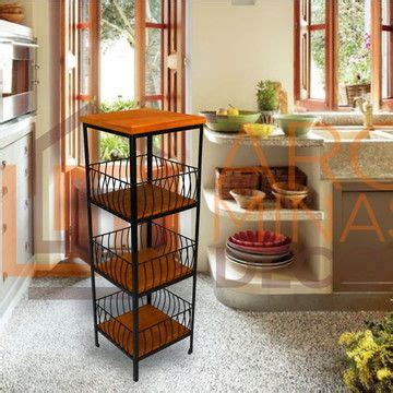 Suporte de Filtro Fruteira 2 andares Ferro Madeira PROMOÇÃO no Elo7 ...