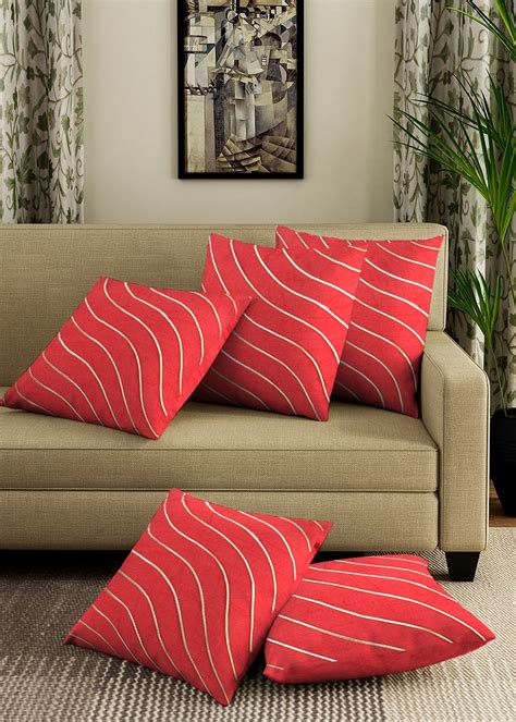 Get Hand Embroidered Silk Cushion Covers - Set of 5 at ₹ 549 | LBB Shop