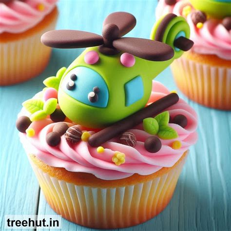 Helicopter Cupcake Decoration Ideas, Cupcake Ideas, Mini Cake Ideas