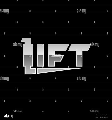 Simple letter or word LIFT font with fork image graphic icon logo ...