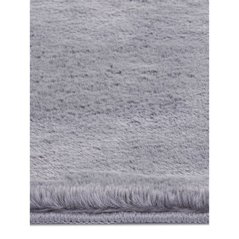 Buy OBSESSIONS Soft Shaggy Polyester Bedside Runner Middle Grey Online