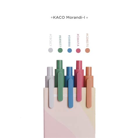 Kaco Pure Macaron Gel Pens - Set of 5 - Assorted colours - – SCOOBOO