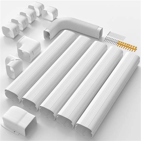 5'' 20 Ft Mini Split Line Cover Set, PVC & PP Line Set Cover for Mini ...
