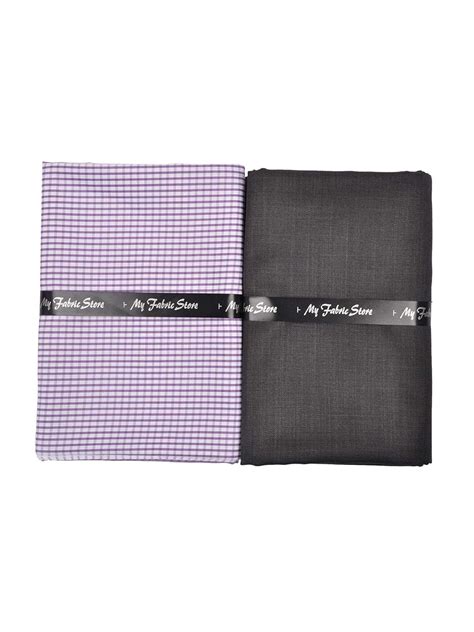 Buy My Fabric Store Men's Poly Cotton Shirt and Trouser Fabric Combo ...