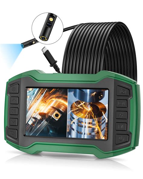 Dual Lens Endoscope 1080p Hd Borescope Inspection Camera With Light ...