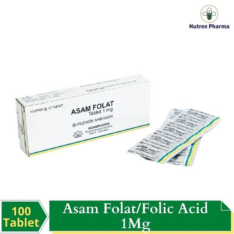 Jual ASAM FOLAT 1 MG BOX ISI 100 TABLET NOVA / FOLIC ACID | VITAMIN IBU ...