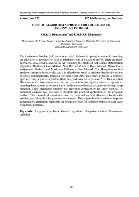 Image result for Balanced Assignment Problem